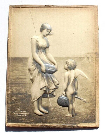 Antique 1896 Silver Gel Alfred S. Campbell Art Relievo 3-Dimen Embossed Photo