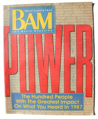 Vtg BAM LA's Music Magazine - February 12,1988 POWER What You Heard In 1987