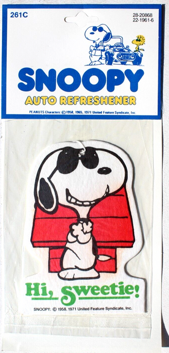 Sealed Vintage 1971 Hi Sweetie Peanuts Gang Snoopy Auto Refreshener