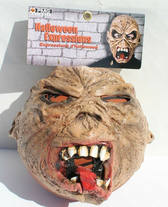 2003 Vtg PMG Halloween Expressions Horror Monstrous Monster Scary Mask Latex NOS