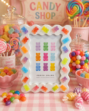 New Colorful Candy Gummy Bear Minatures 3D Room Decor Photo Picture Frame 4x6