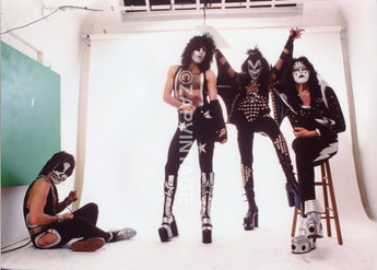 Vintage 1970s Concert Tour Preforming Kiss Band Music Photo #2855