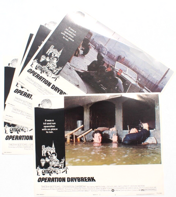 8 Vtg Operation Daybreaker Movie Promo Film Press Kit Lobby Card 11X14
