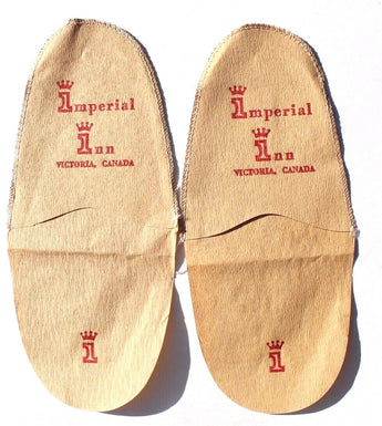 Vintage Imperial Inn (Canada) Paper Disposable Shower Slippers Hotel Motels