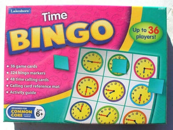 NEW Sealed Lakeshore TIME Bingo (Common Core) Learning Game 6+