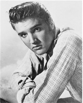 Vtg B&W Self Portrait of ELVIS PRESLEY Performing Head Shot Still Photo #2883