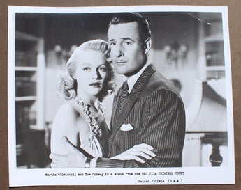 Vtg 1940 Criminal Court (Martha O'Driscoll, Tom Conway) Movie Press Kit Photo