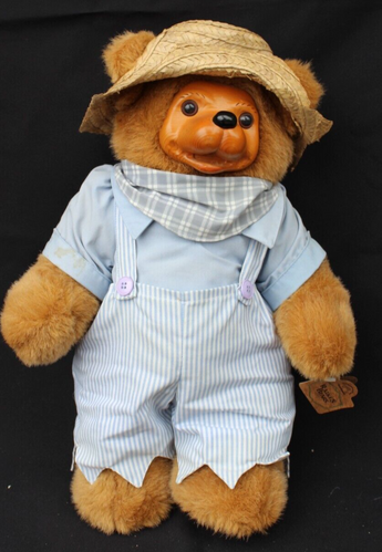 Vtg Wood Robert Raikes Collectibles Teddy Bear Signed - Tom Sawer 399/5000