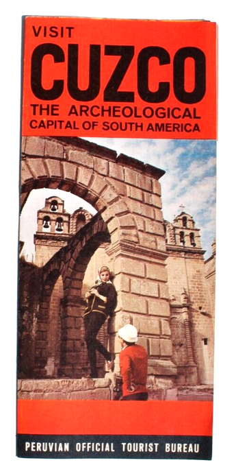 Vtg 1960s - 1970s CUZCO Capital South America Peruvian Tourist Bureau Brochure