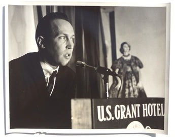 Vintage 1940's - 1950's Black & White MALE SPEAKER U.S. Grant HOTEL 8X10 PHOTO