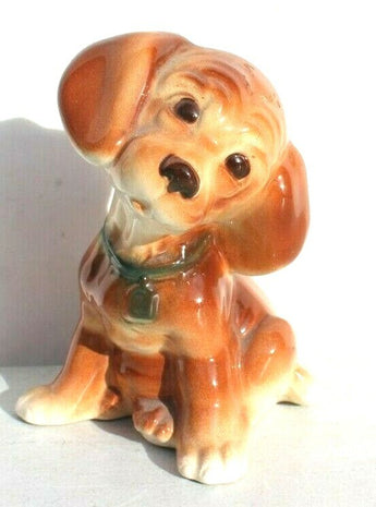 Vintage 19Royal Copley Puppy Dog Brown Cocker Spaniel Figurine Pottery
