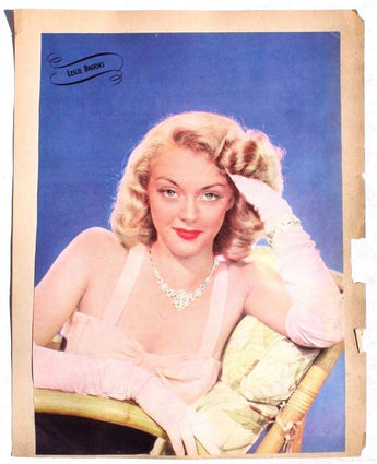 Vtg 1940's Leslie Brooks CELEBRITY Photo CLIPPING CUT OUT Photoplay Magazine