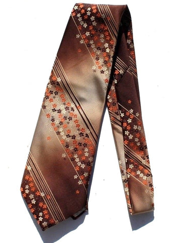 Vtg 1970s DINO ORSINI Abstract Retro Mod Floral Hippie Necktie Tie
