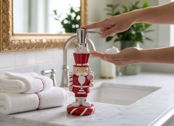 New Christmas Pink / Red Candy Soldier Peppermint Soap Dispenser Decoration