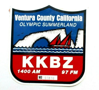 VTG 1982 Ventura County California Olympic Summerland KKBZ 1400 AM 97 FM Sticker