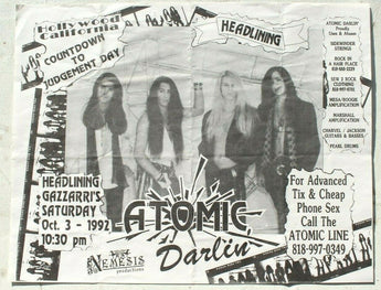 Vtg 1980s 1990s Punk Rock Hair Band Concert Flyer Say Uncle (Troubador) Sept 4th