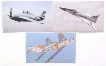 Lot Of 3 MINI Military AVIATION Planes Collector INFORMATION Cards Convair SABRE
