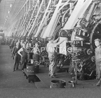 Vtg Antique 1900s Large Printing Room Of Cotton Mills Massachusetts Photo #2531