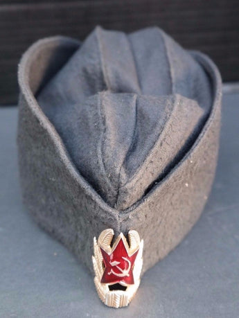 Vtg Original Russian Army Pilotka Hat Soldier Soviet USSR Military Field Cap