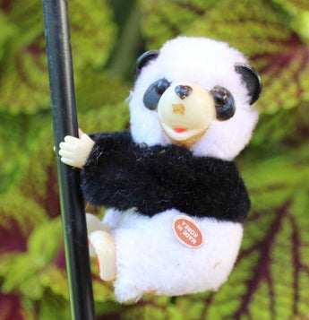 Vtg 1990s Clip On Hand Grabber Pencil Hugger Furry Doll Animal Panda Bear