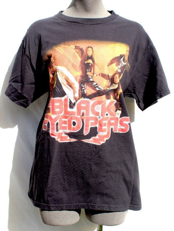 Vtg 2010 The Black Eyed Peas The End Tour Graphic Black T-Shirt Tee Shirt Medium