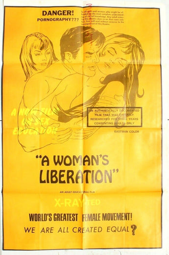 Vtg A Women's Liberation (Female Movement) Sexploitation One Sheet Movie Poster