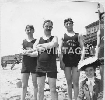 Vtg May 1902 Friends On Beach In Santa Monica California Photo Image #1702