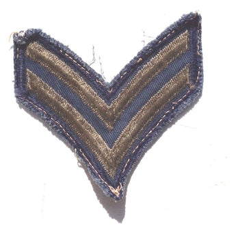 VTG 1940's WW2 WWII U.S. ARMY Cadet CORPORAL CPL RANK DARKK BLUE / GREEN Patch