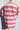 Vtg Mens 1990s Retro Mod Pink & White Stripped Short Sleeve Collar Shirt Medium