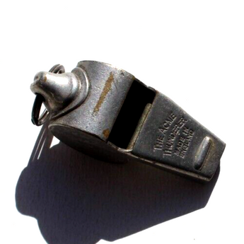 VINTAGE Silver The Acme Thunderer made in England Metal Whistle