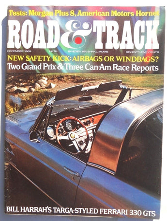 Vtg Hot Rat Rod Car Magazine - December 1969 Road & Track ( Ferrari 330 GTS )