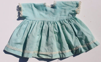Vtg 1960s Light Blue Dress Up Doll Play Clothes / Clothing Ruffle Dress