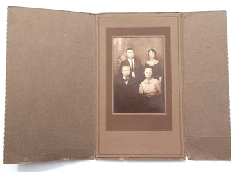 Vintage Black & White 1930's Family (Husband Cross Eyed) Weird Photo