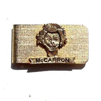 One Santa Anita (Arcadia CA) Jockey Chris McCarron Vintage Gold Tone Money Clip