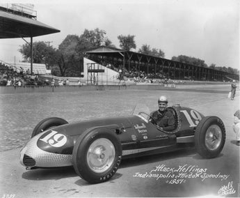 Vintage 1951 Black & White Mack Hellings Indianapolis Speedway Photo 8X10