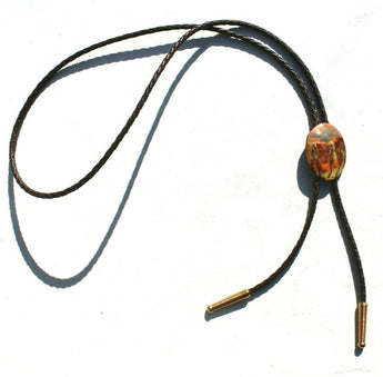 Vintage Copper Dessert Arts Fashion Cowboy Western Bolo Tie Rodeo