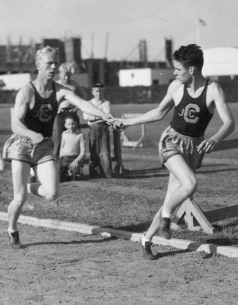 Vtg B&W 1920's - 1930's BETA PHI Frat Photo Compton JR. College Track Meet Sport