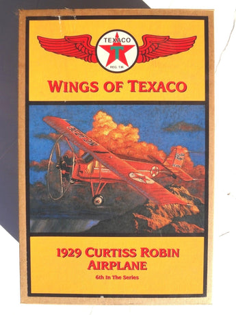 NEW Texaco 1929 Curtiss Robin Airplane Bank Wings of Texaco Model (1995) NOS
