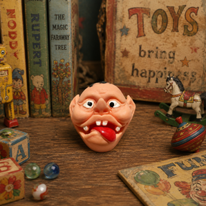 Vtg Halloween Wacky Goulie Faces Grimaces Finger Puppet Toys Jiggler NOS Joyful