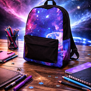 New Girls Outer Space Star Galaxy Retro Kids / Toddler Backpack