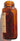 Vintage / Antique ORANGE Glass WE TRADE WAGON Ad On BOTTLE