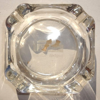 Vintage Howard Johnson's Motor Lodge Clear Glass Ashtray