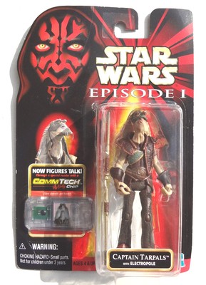 SEALED Star Wars EPISODE I Captain Tarpals W/ Electropole & Commtech Chip