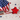 Vintage NOS Retro Red Leather Star Patriotic Crossbody Purse