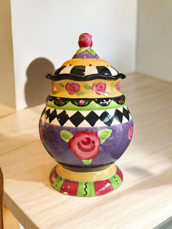Vintage Large Sue Zipkin Rose Garden Cookie Jar