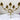 New Hollywood Regency Large Gold Calla Lily 5 Tier Candle Holder Stems W/ Leaf