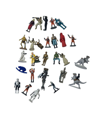 Vintage 1990s 27pcs Mystery Star Wars Toy MINI FIGURES