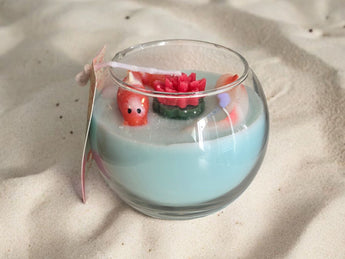 New Japanese Koi Good Luck Pond Fish W/ Flower Scented Candle