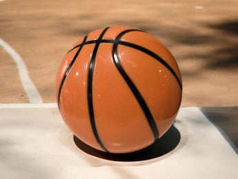 New Orange Basketball Shaped Hair Brush Sports Fun & Unique Detangling Tool