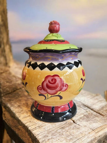 Vintage Medium Sue Zipkin Rose Garden Cookie Jar